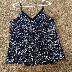 Express Polka Dot Navy Camisole Top